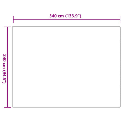 vidaXL Anti-Slip Faux Rabbit Fur Rug OLITE Pink 240 x 340 cm Polyester