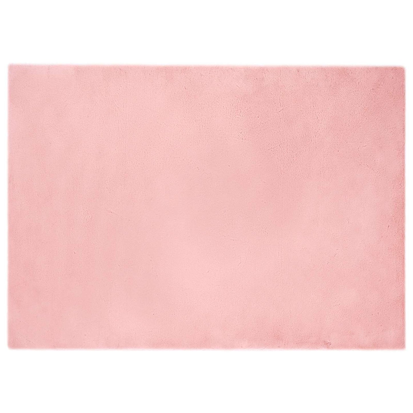 vidaXL Anti-Slip Faux Rabbit Fur Rug OLITE Pink 240 x 340 cm Polyester