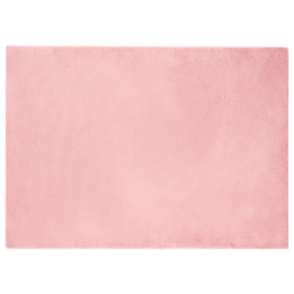 vidaXL Anti-Slip Faux Rabbit Fur Rug OLITE Pink 240 x 340 cm Polyester
