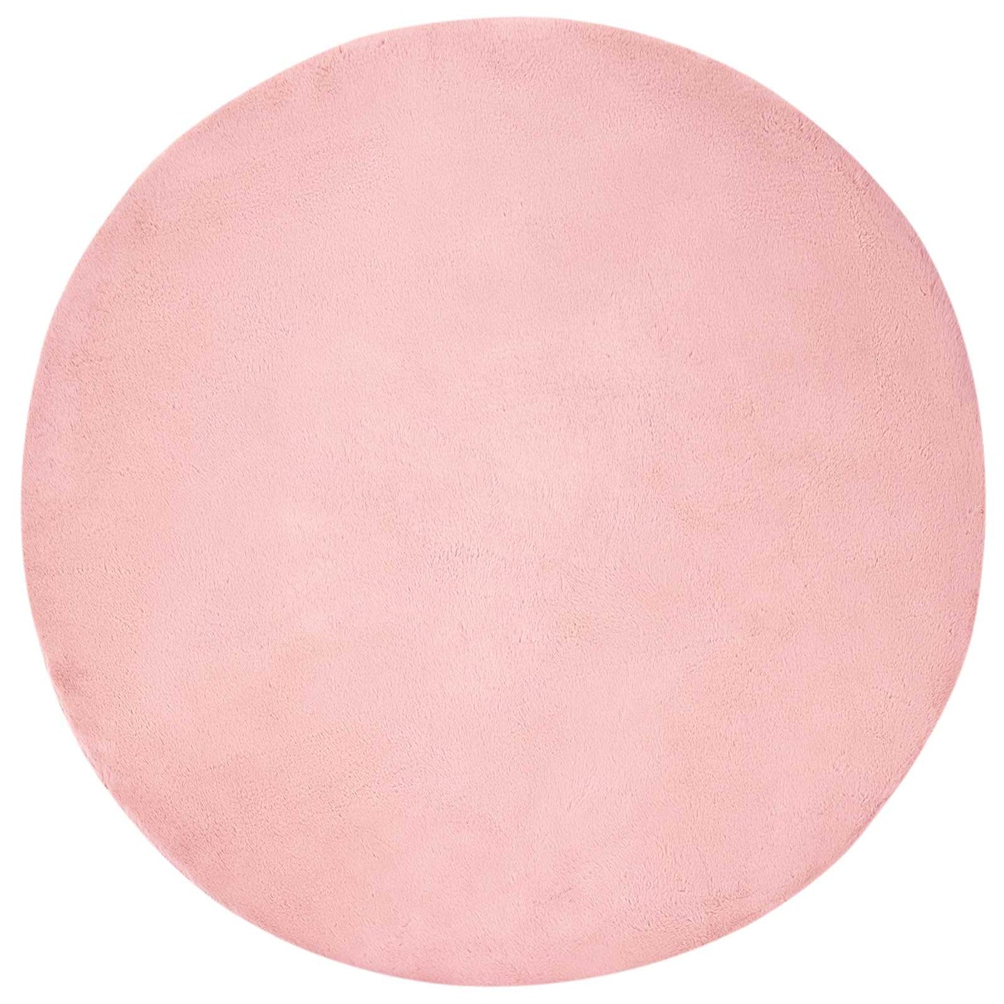 vidaXL Anti-Slip Faux Rabbit Fur Rug OLITE Pink Ø 80 cm Polyester