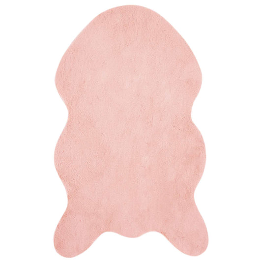 vidaXL Anti-Slip Faux Rabbit Fur Rug OLITE Pink 50 x 80 cm Polyester
