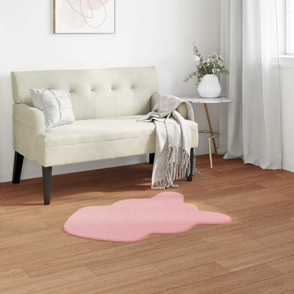 vidaXL Anti-Slip Faux Rabbit Fur Rug OLITE Pink 60 x 90 cm Polyester