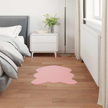 vidaXL Anti-Slip Faux Rabbit Fur Rug OLITE Pink 60 x 90 cm Polyester