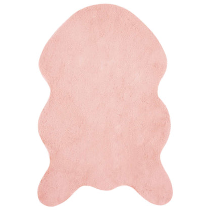 vidaXL Anti-Slip Faux Rabbit Fur Rug OLITE Pink 80 x 120 cm Polyester
