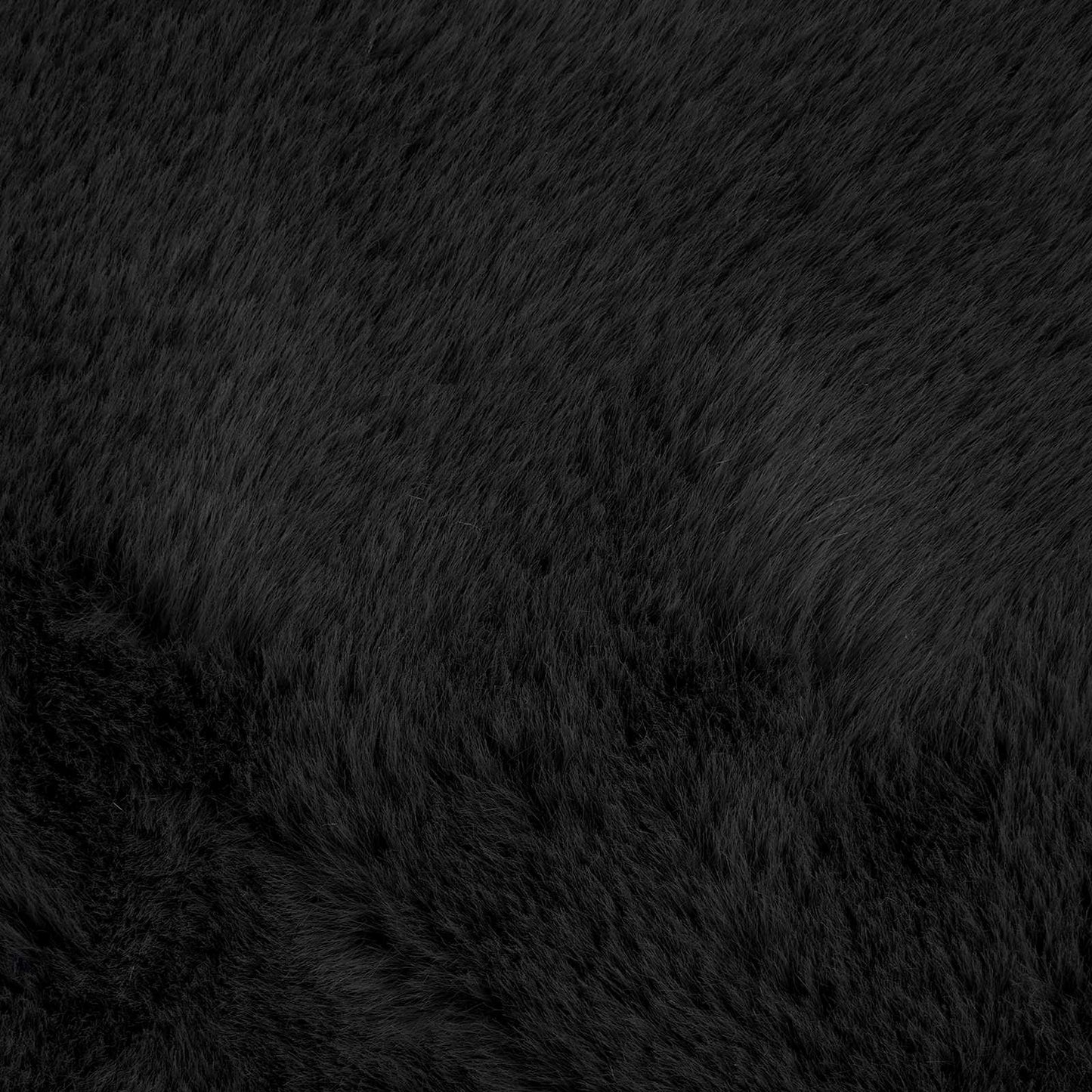 vidaXL Anti-Slip Faux Rabbit Fur Rug OLITE Black 60 x 110 cm Polyester