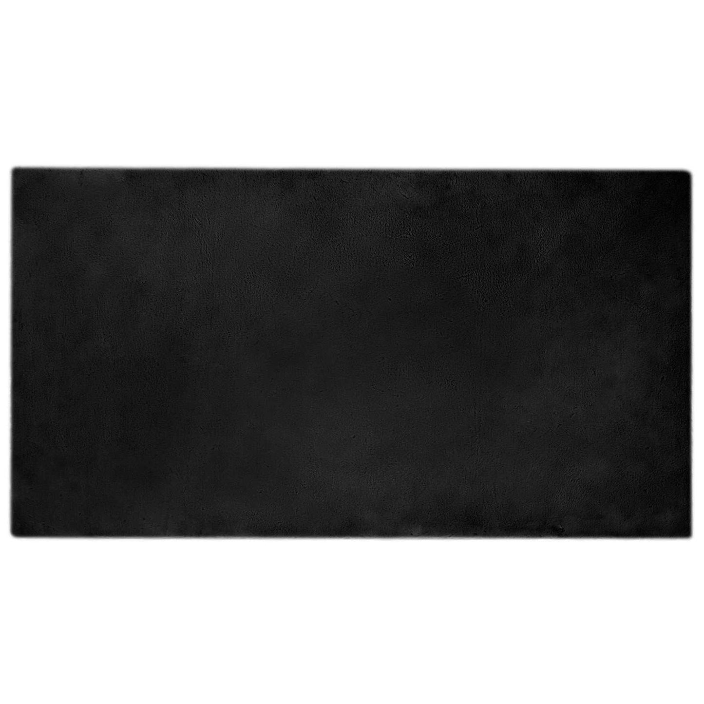 vidaXL Anti-Slip Faux Rabbit Fur Rug OLITE Black 60 x 110 cm Polyester