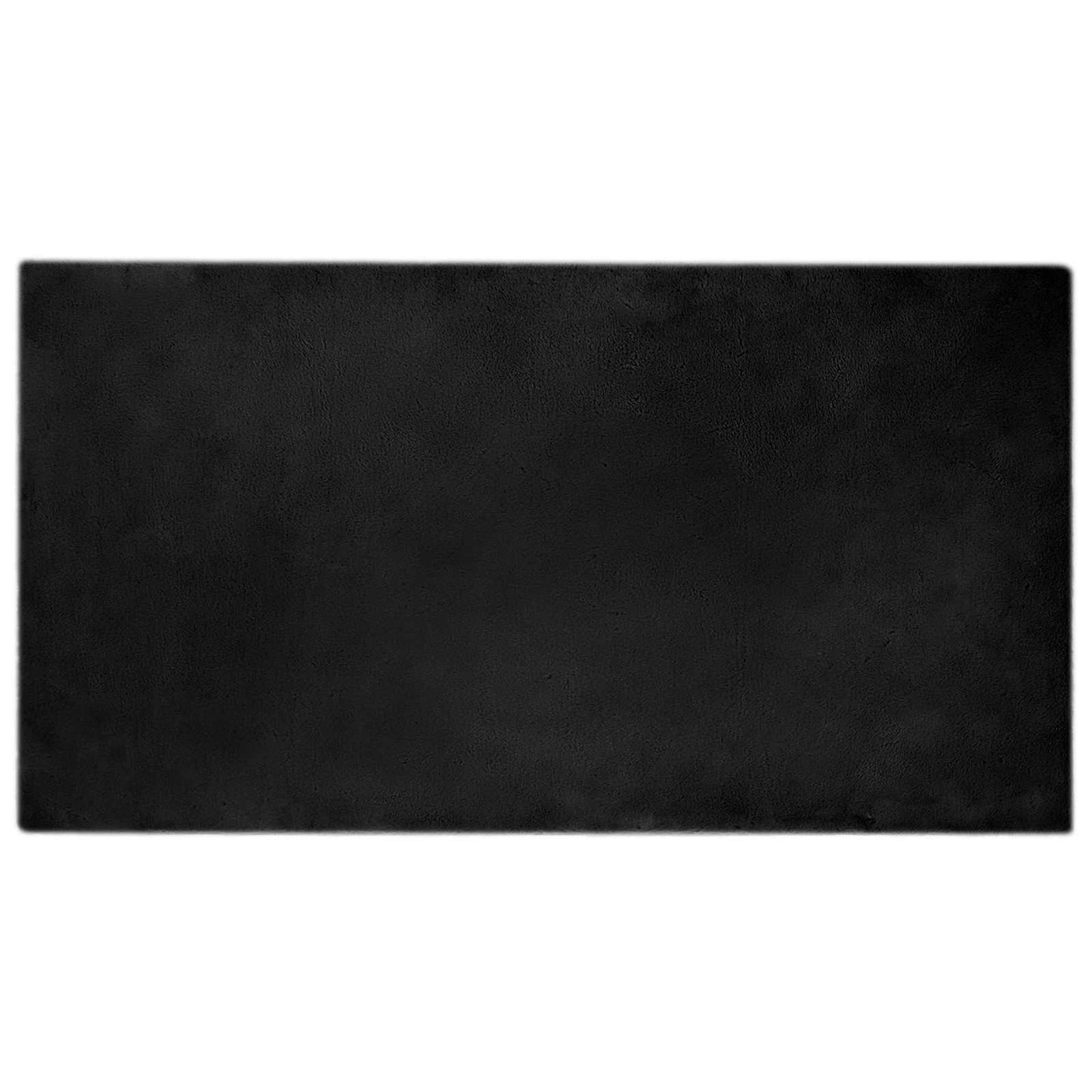 vidaXL Anti-Slip Faux Rabbit Fur Rug OLITE Black 80 x 150 cm Polyester