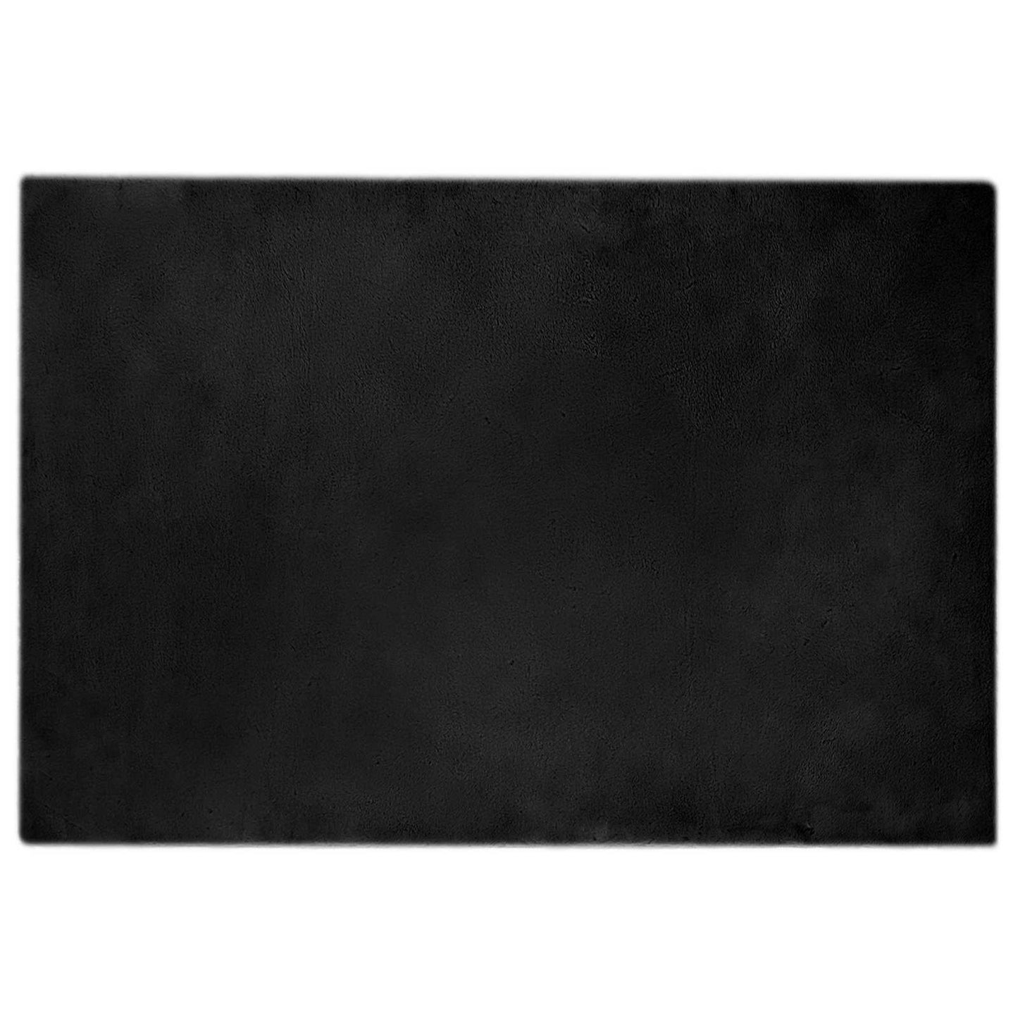 vidaXL Anti-Slip Faux Rabbit Fur Rug OLITE Black 120 x 170 cm
