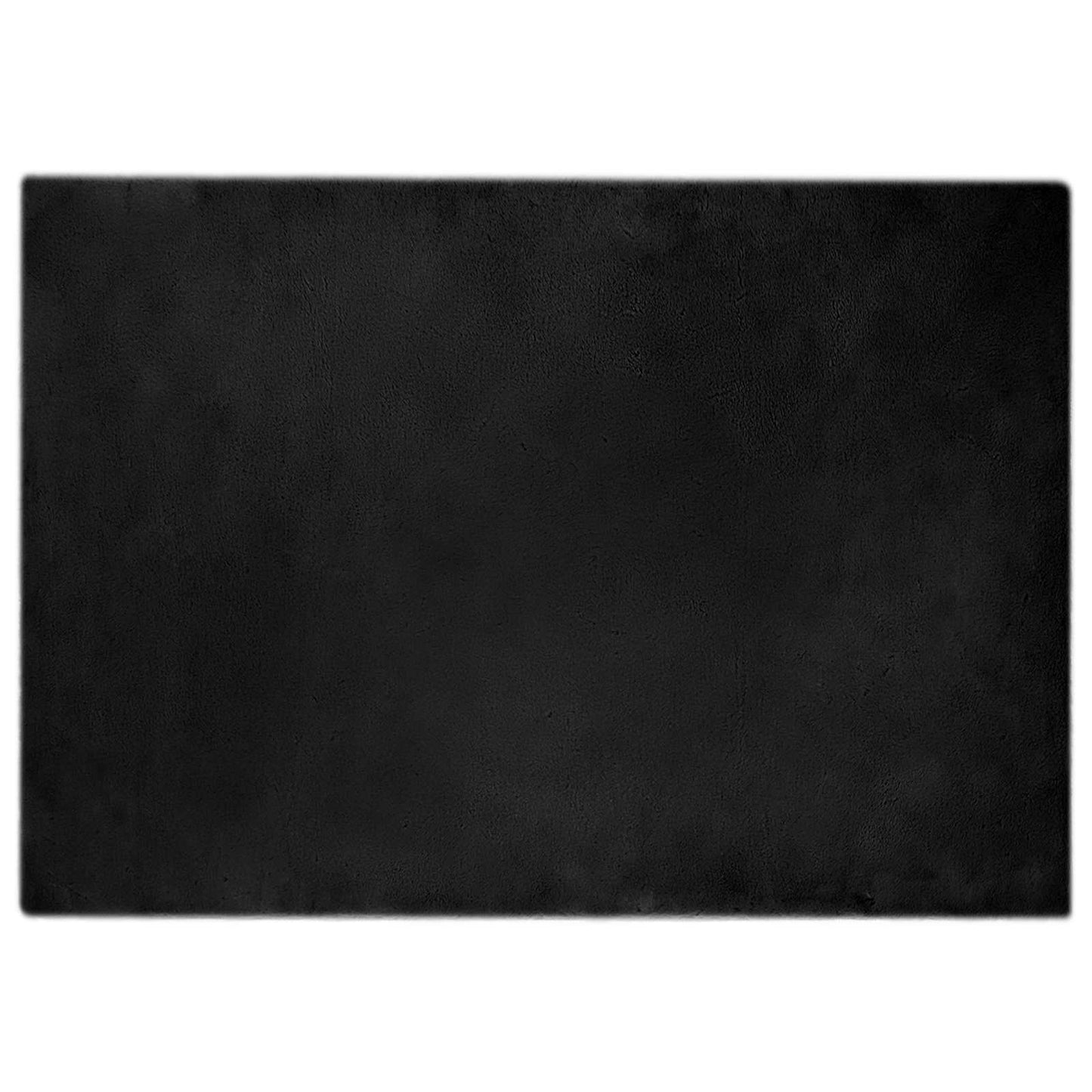 vidaXL Anti-Slip Faux Rabbit Fur Rug OLITE Black 160 x 230 cm