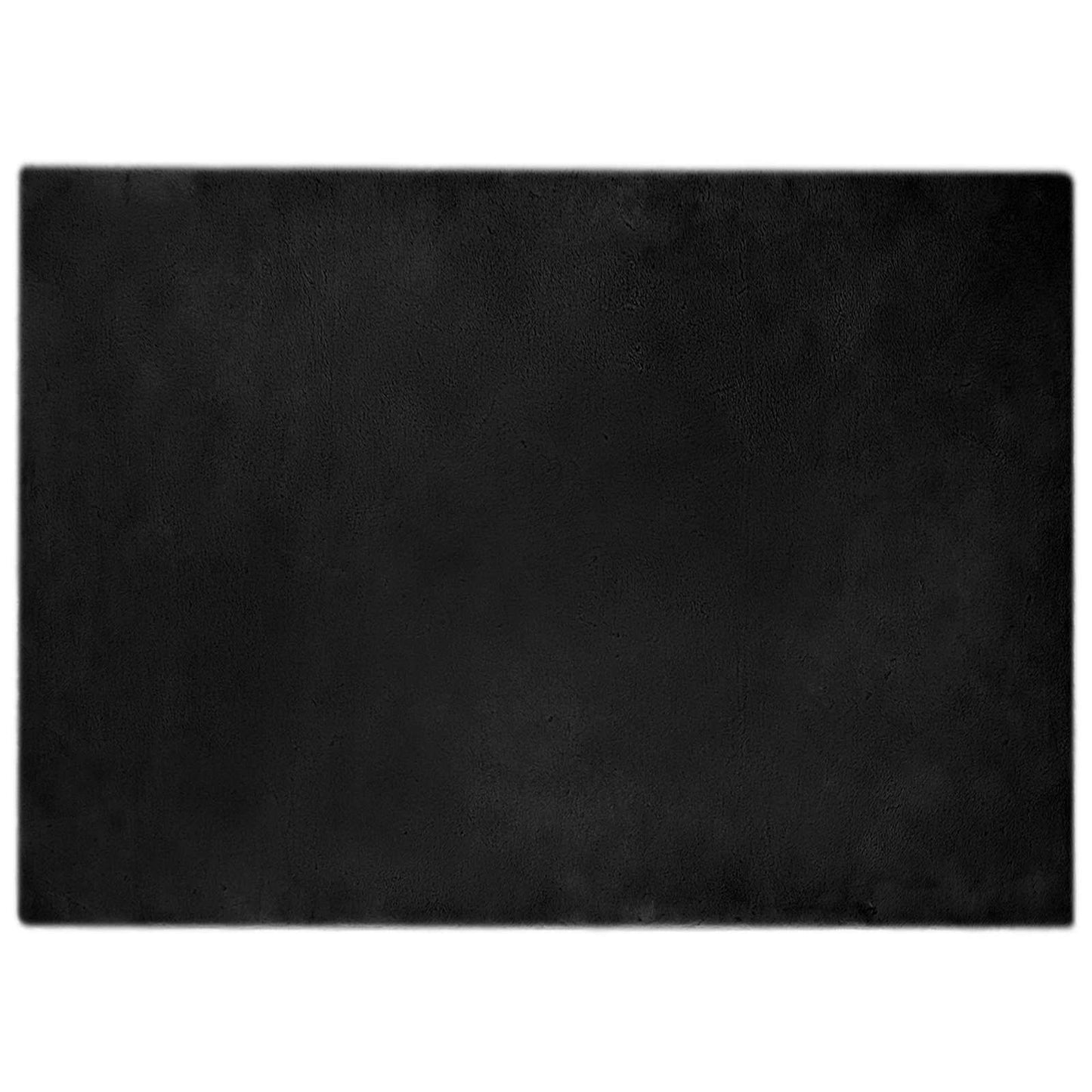 vidaXL Anti-Slip Faux Rabbit Fur Rug OLITE Black 200 x 280 cm