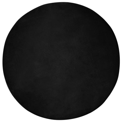 vidaXL Anti-Slip Faux Rabbit Fur Rug OLITE Black Ø 120 cm Polyester