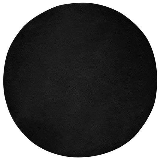 vidaXL Anti-Slip Faux Rabbit Fur Rug OLITE Black Ø 200 cm Polyester