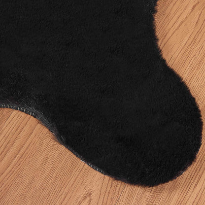 vidaXL Anti-Slip Faux Rabbit Fur Rug OLITE Black 60 x 90 cm Polyester