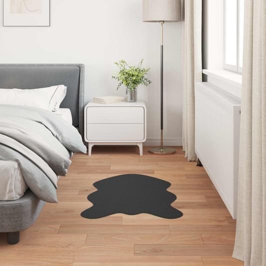 vidaXL Anti-Slip Faux Rabbit Fur Rug OLITE Black 60 x 90 cm Polyester