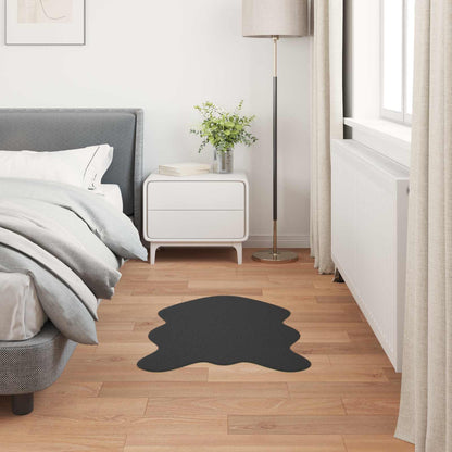 vidaXL Anti-Slip Faux Rabbit Fur Rug OLITE Black 80 x 120 cm Polyester