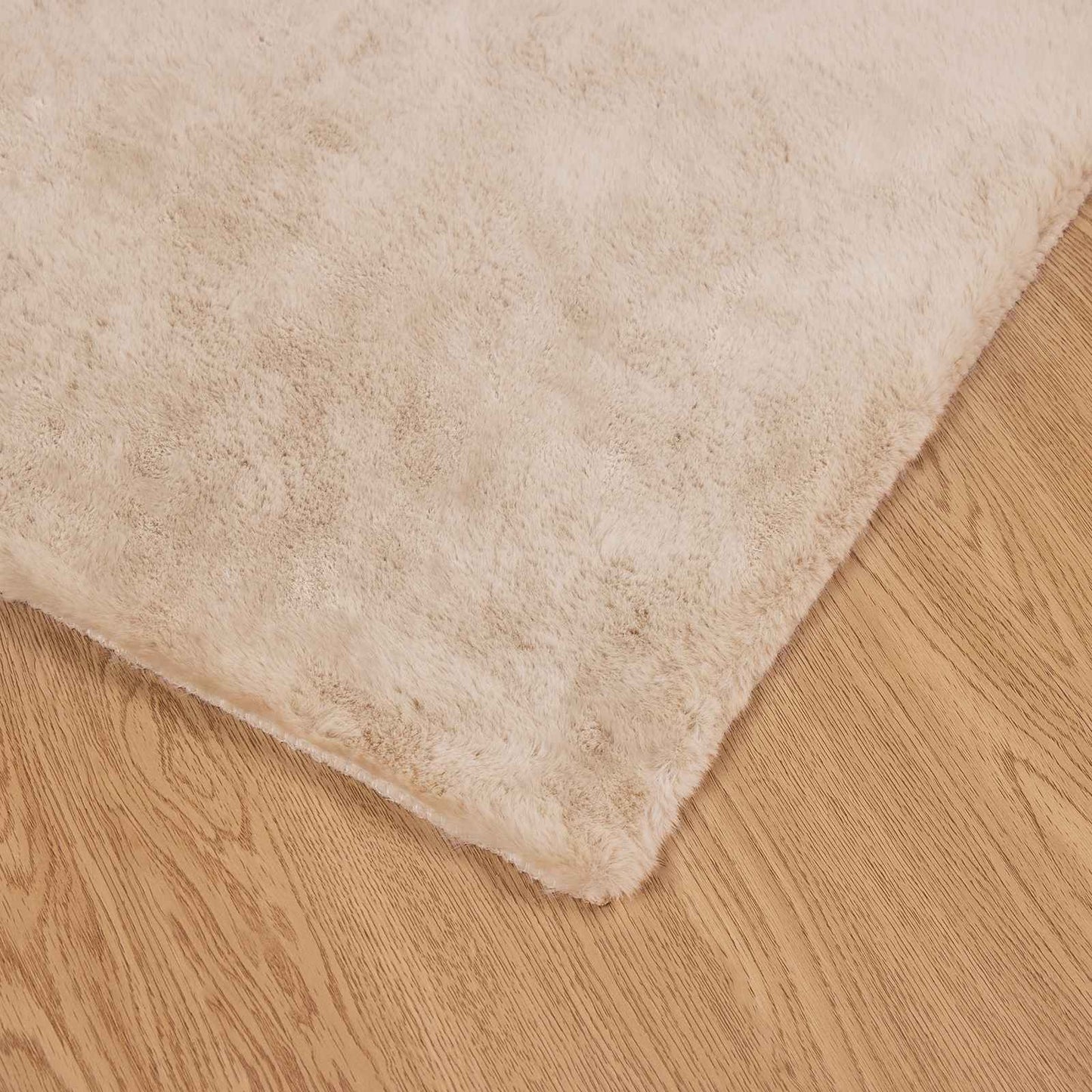 vidaXL Anti-Slip Faux Rabbit Fur Rug OLITE Taupe 80 x 200 cm Polyester
