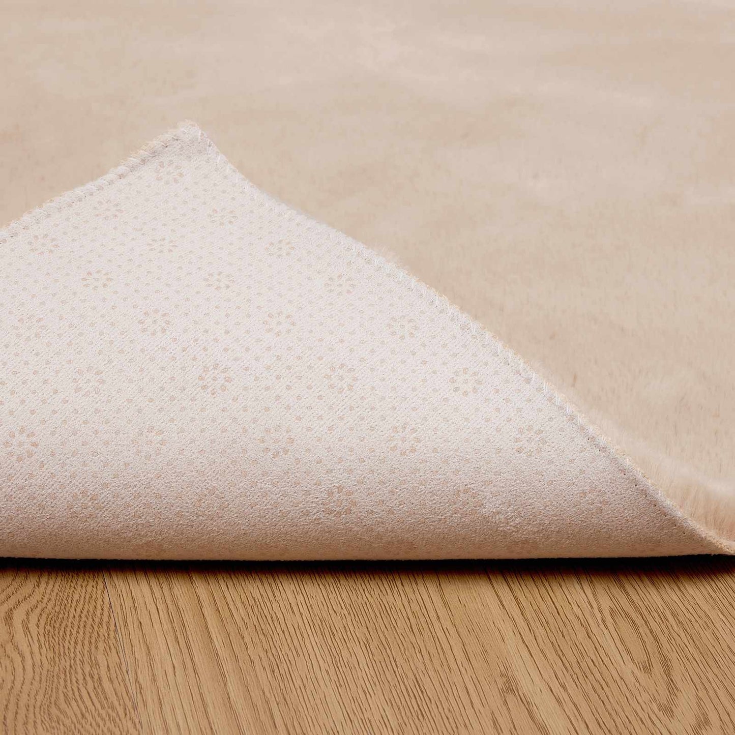 vidaXL Anti-Slip Faux Rabbit Fur Rug OLITE Taupe 80 x 200 cm Polyester