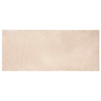 vidaXL Anti-Slip Faux Rabbit Fur Rug OLITE Taupe 80 x 200 cm Polyester