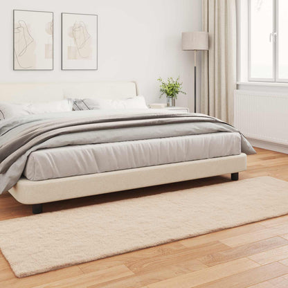 vidaXL Anti-Slip Faux Rabbit Fur Rug OLITE Taupe 80 x 250 cm Polyester