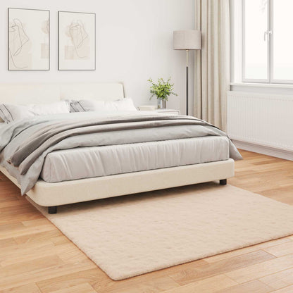 vidaXL Anti-Slip Faux Rabbit Fur Rug OLITE Taupe 160 x 160 cm