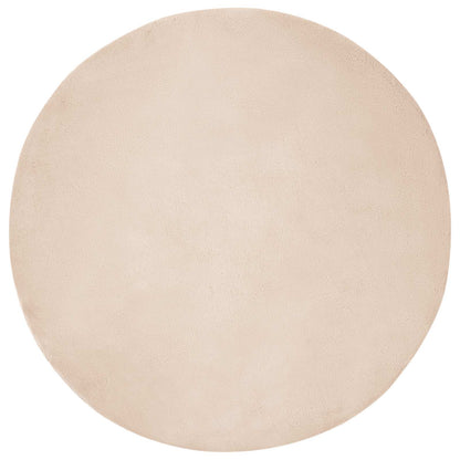vidaXL Anti-Slip Faux Rabbit Fur Rug OLITE Taupe Ø 100 cm Polyester