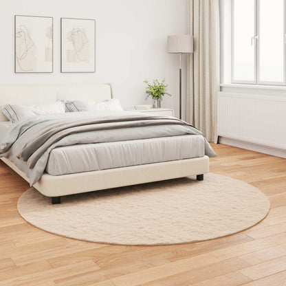 vidaXL Anti-Slip Faux Rabbit Fur Rug OLITE Taupe Ø 160 cm Polyester