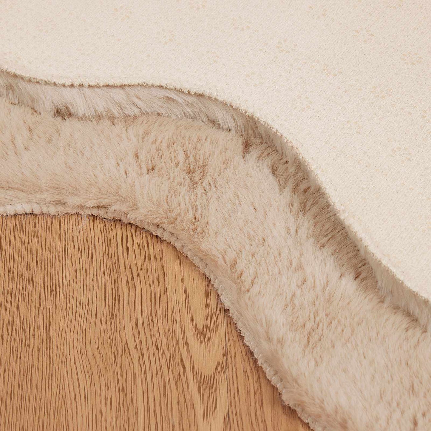 vidaXL Anti-Slip Faux Rabbit Fur Rug OLITE Taupe 50 x 80 cm Polyester
