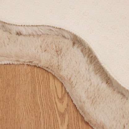 vidaXL Anti-Slip Faux Rabbit Fur Rug OLITE Taupe 60 x 90 cm Polyester