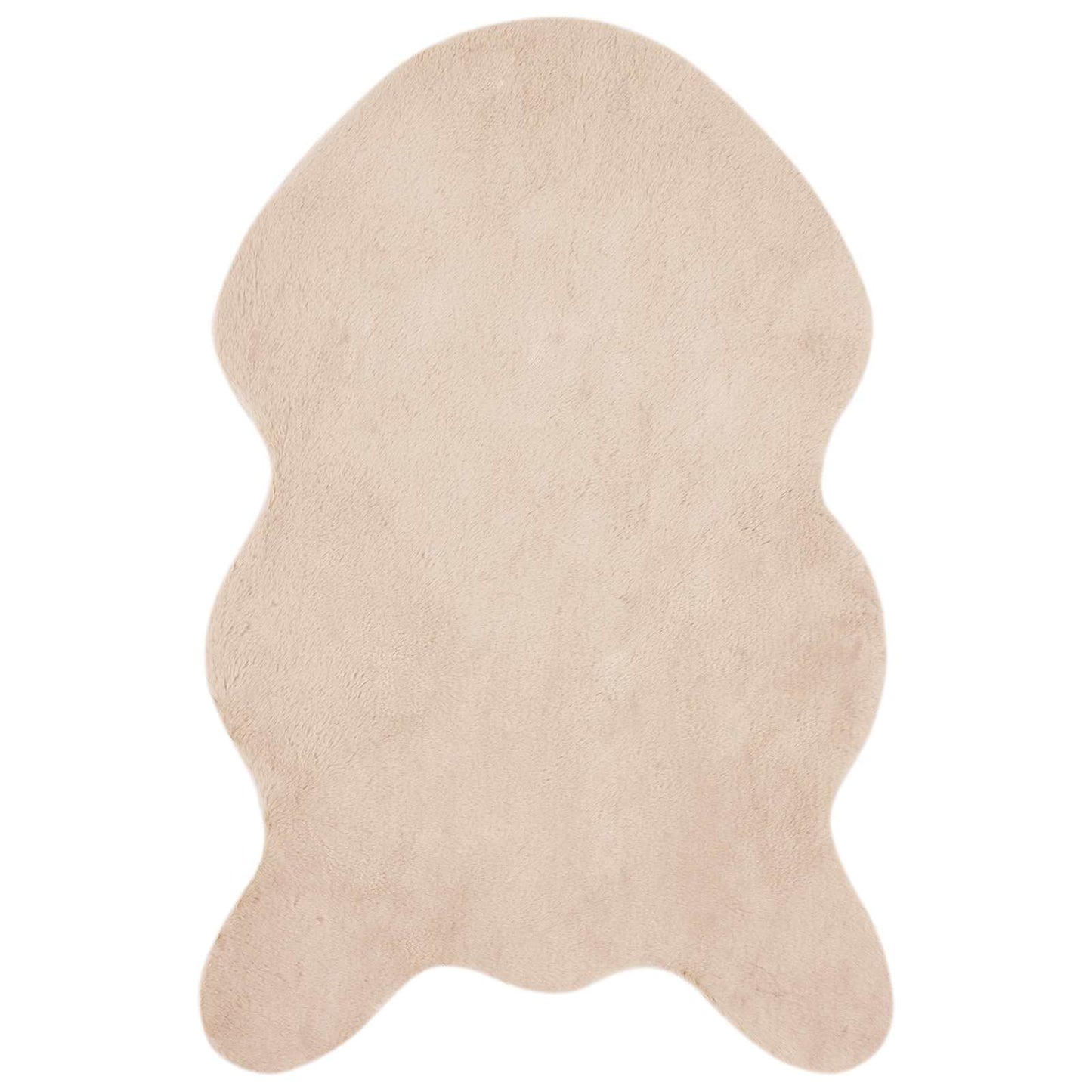 vidaXL Anti-Slip Faux Rabbit Fur Rug OLITE Taupe 60 x 90 cm Polyester
