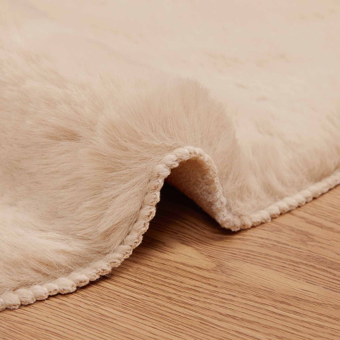 vidaXL Anti-Slip Faux Rabbit Fur Rug OLITE Taupe 80 x 120 cm Polyester