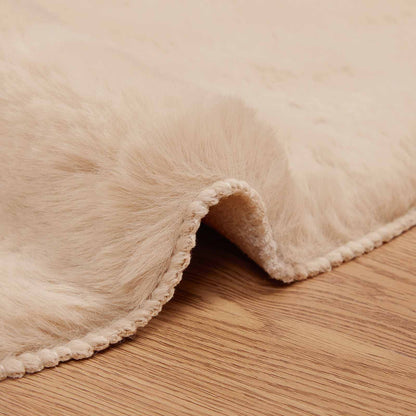 vidaXL Anti-Slip Faux Rabbit Fur Rug OLITE Taupe 80 x 120 cm Polyester