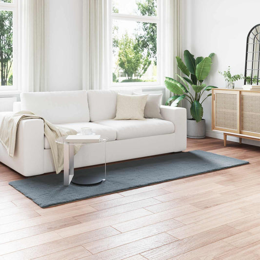 vidaXL Anti-Slip Faux Rabbit Fur Rug OLITE Anthracite 80 x 250 cm