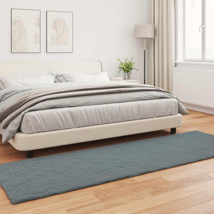 vidaXL Anti-Slip Faux Rabbit Fur Rug OLITE Anthracite 80 x 250 cm
