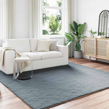 vidaXL Anti-Slip Faux Rabbit Fur Rug OLITE Anthracite 200 x 200 cm