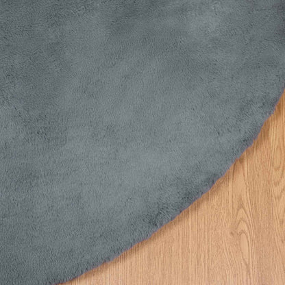 vidaXL Anti-Slip Faux Rabbit Fur Rug OLITE Anthracite Ø 160 cm