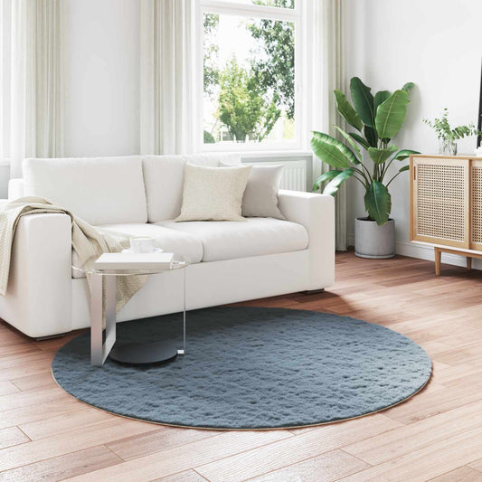 vidaXL Anti-Slip Faux Rabbit Fur Rug OLITE Anthracite Ø 160 cm