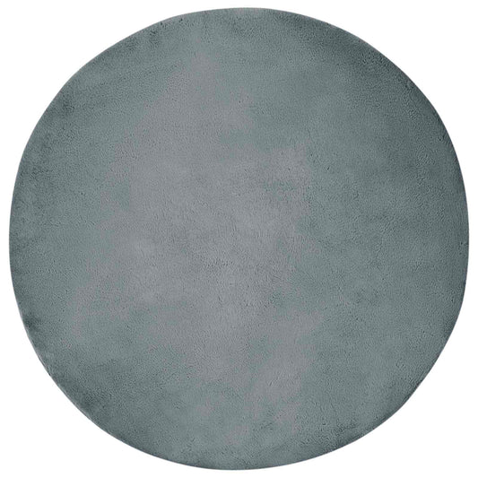 vidaXL Anti-Slip Faux Rabbit Fur Rug OLITE Anthracite Ø 160 cm
