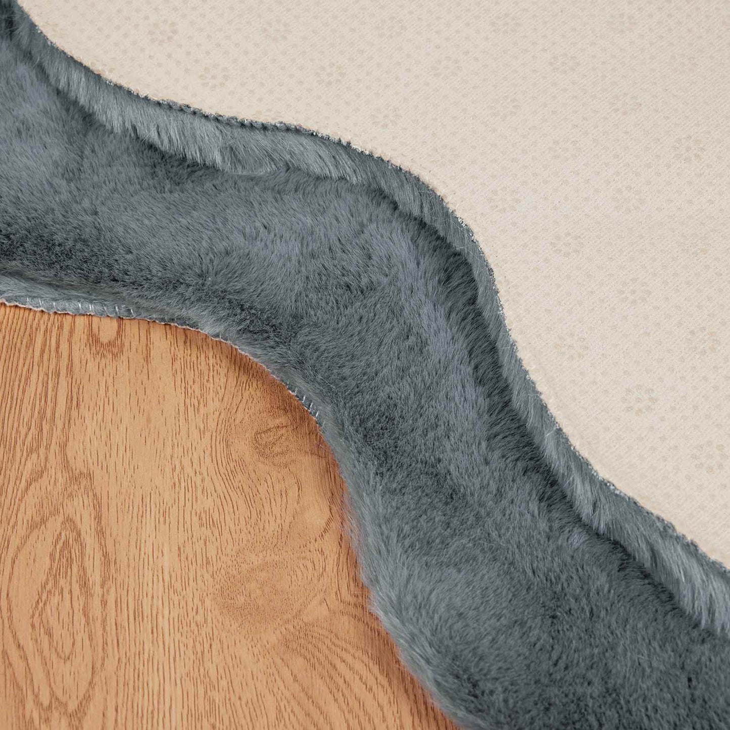 vidaXL Anti-Slip Faux Rabbit Fur Rug OLITE Anthracite 50 x 80 cm