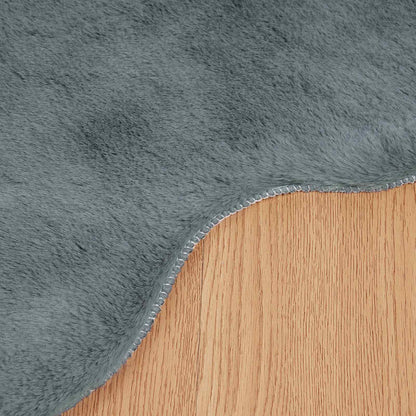 vidaXL Anti-Slip Faux Rabbit Fur Rug OLITE Anthracite 50 x 80 cm