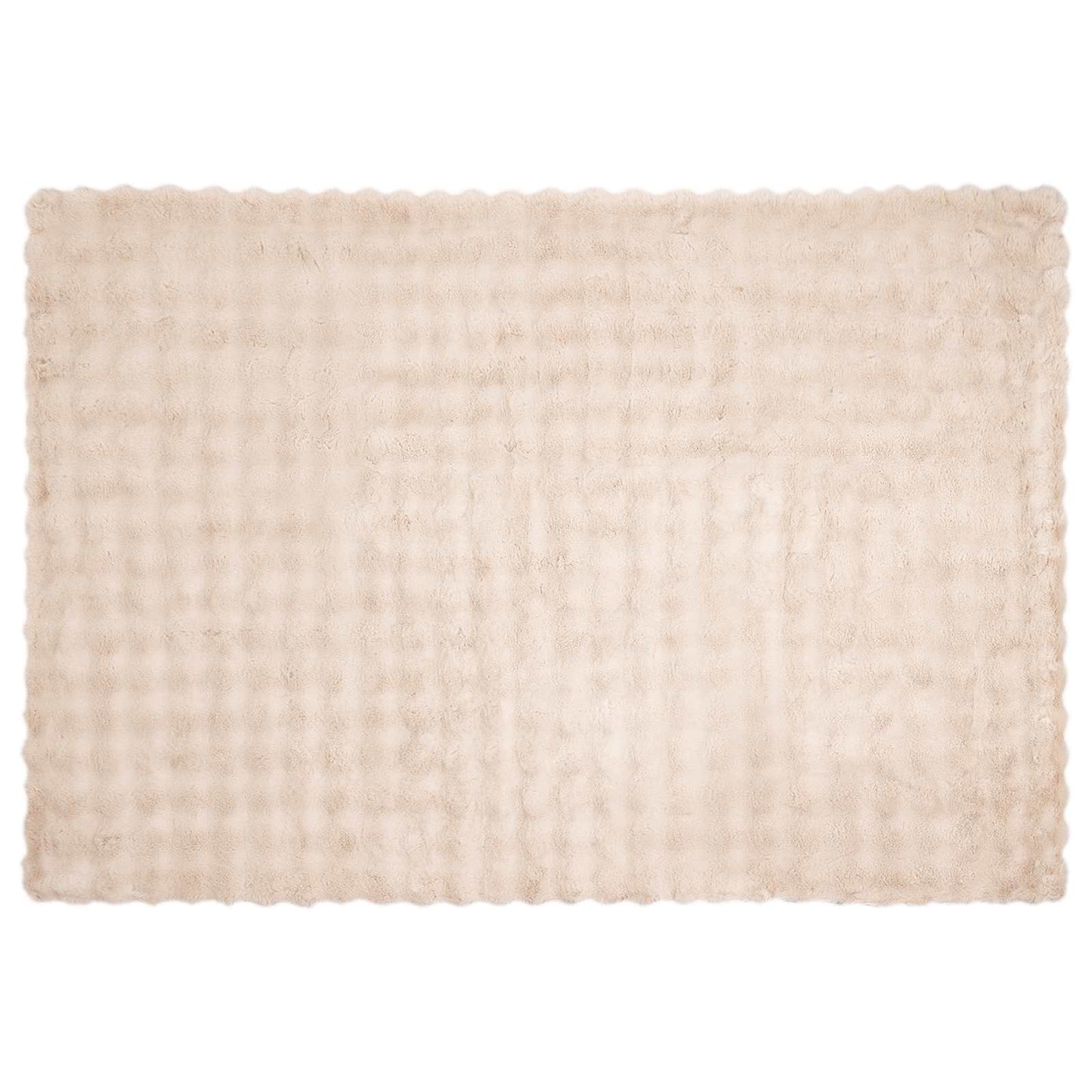vidaXL Anti-Slip Faux Rabbit Fur Blanket Olite Beige 150 x 220 cm
