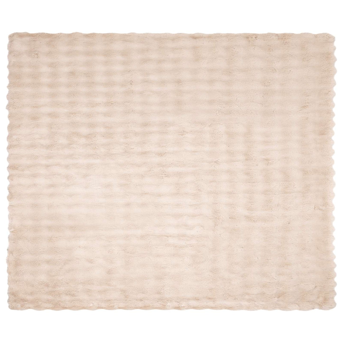 vidaXL Anti-Slip Faux Rabbit Fur Blanket Olite Beige 220 x 240 cm