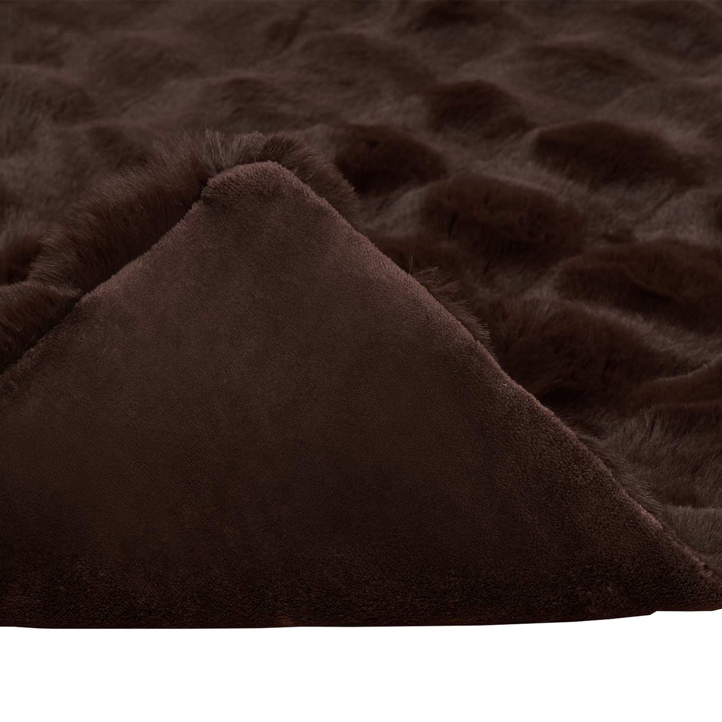 vidaXL Anti-Slip Faux Rabbit Fur Blanket Olite Camel 220 x 240 cm