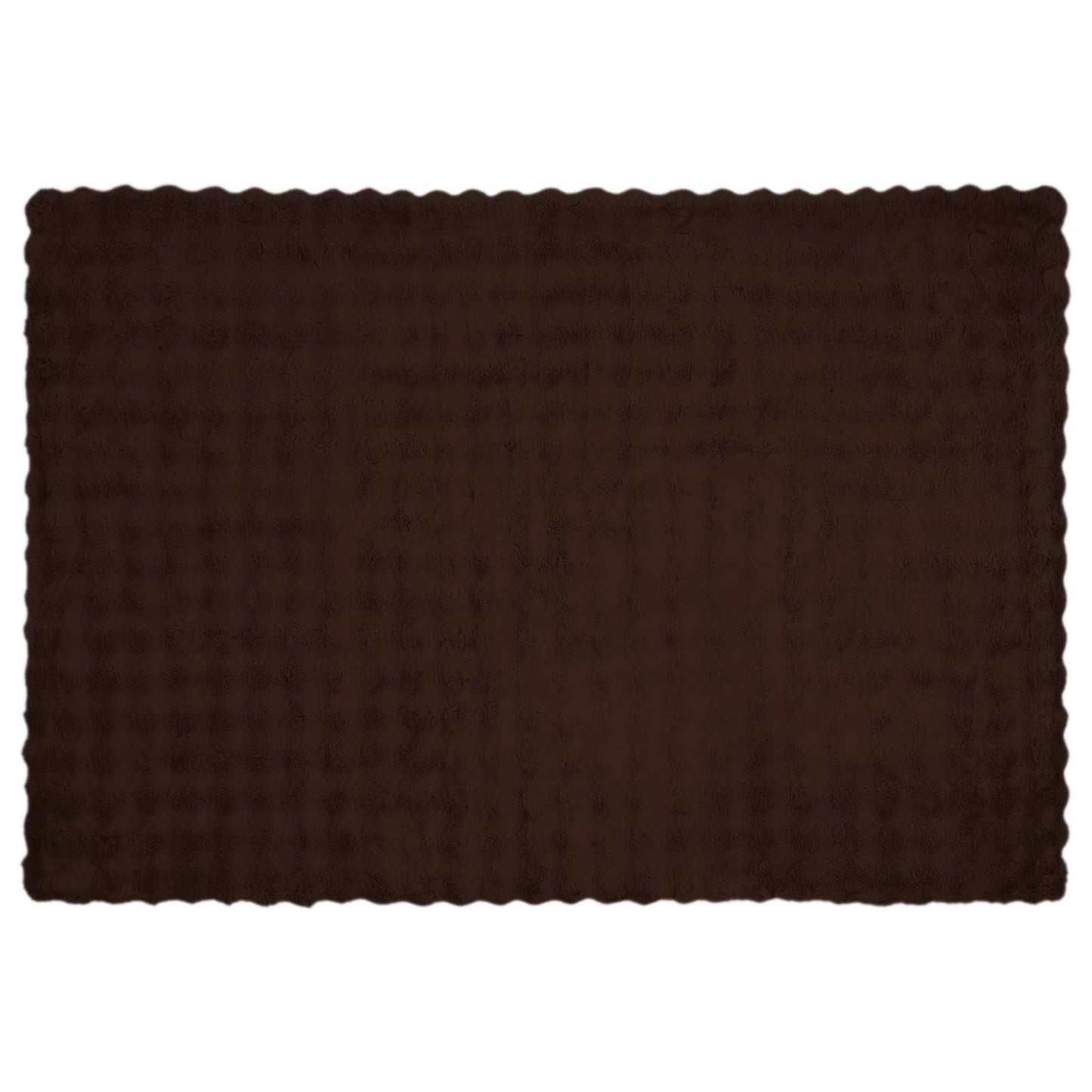vidaXL Anti-Slip Faux Rabbit Fur Blanket Olite Camel 220 x 240 cm