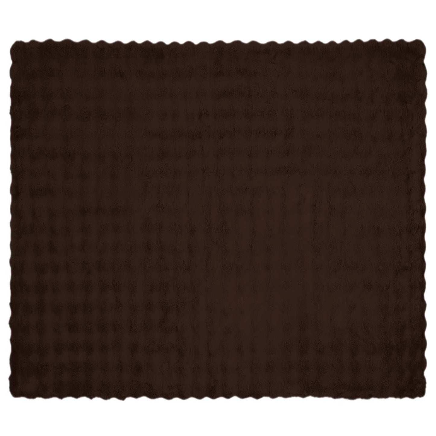 vidaXL Faux Rabbit Fur Blanket Camel 240 x 270 cm Polyester