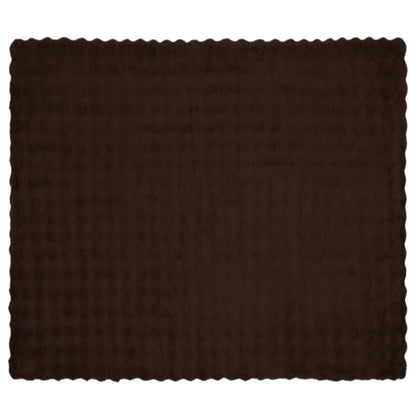 vidaXL Faux Rabbit Fur Blanket Camel 240 x 270 cm Polyester