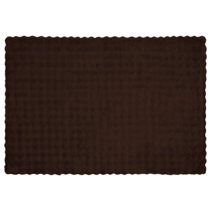 vidaXL Faux Rabbit Fur Blanket 4 pcs Camel 150 x 220 cm Polyester