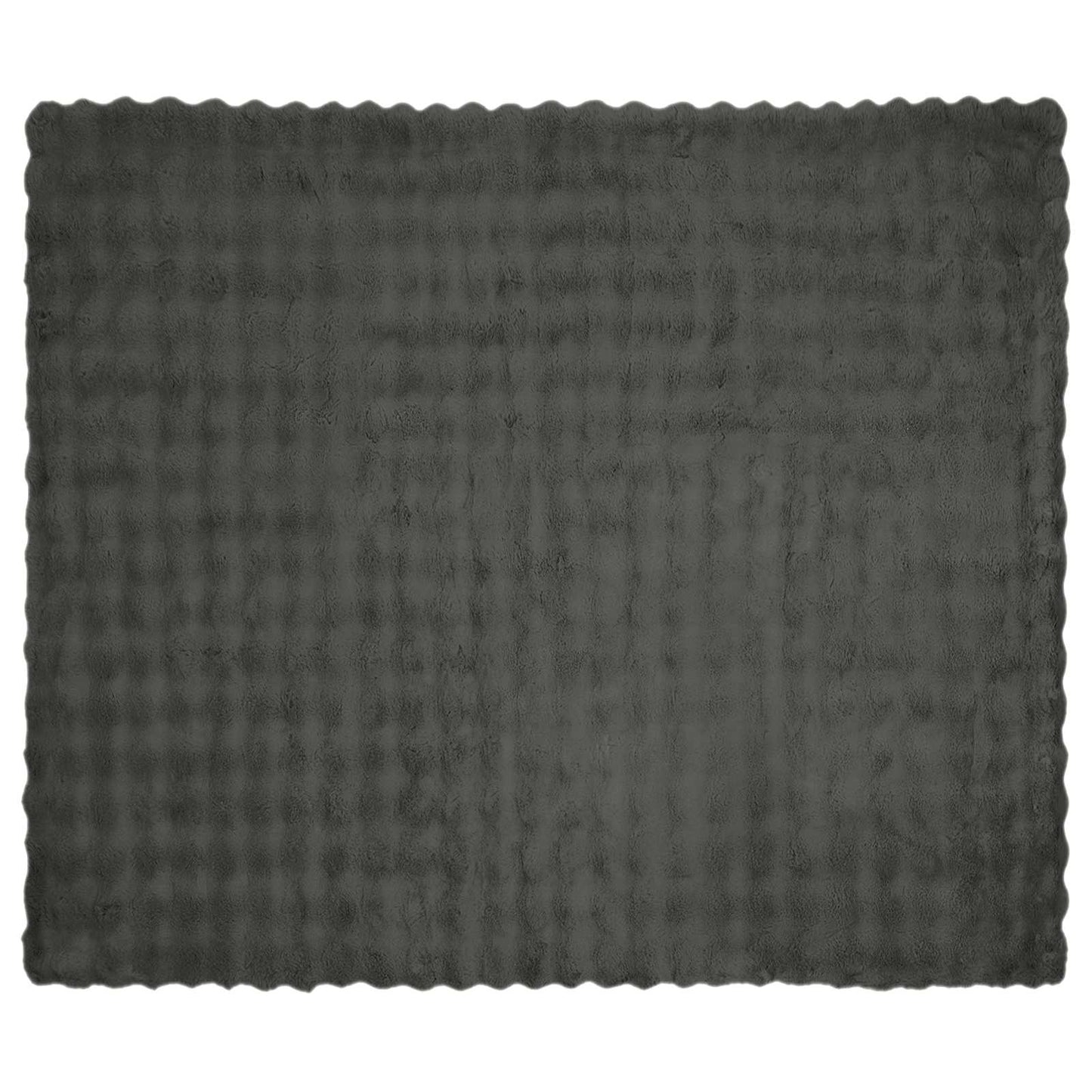 vidaXL Anti-Slip Faux Rabbit Fur Blanket Olite Dark Grey 240 x 270 cm