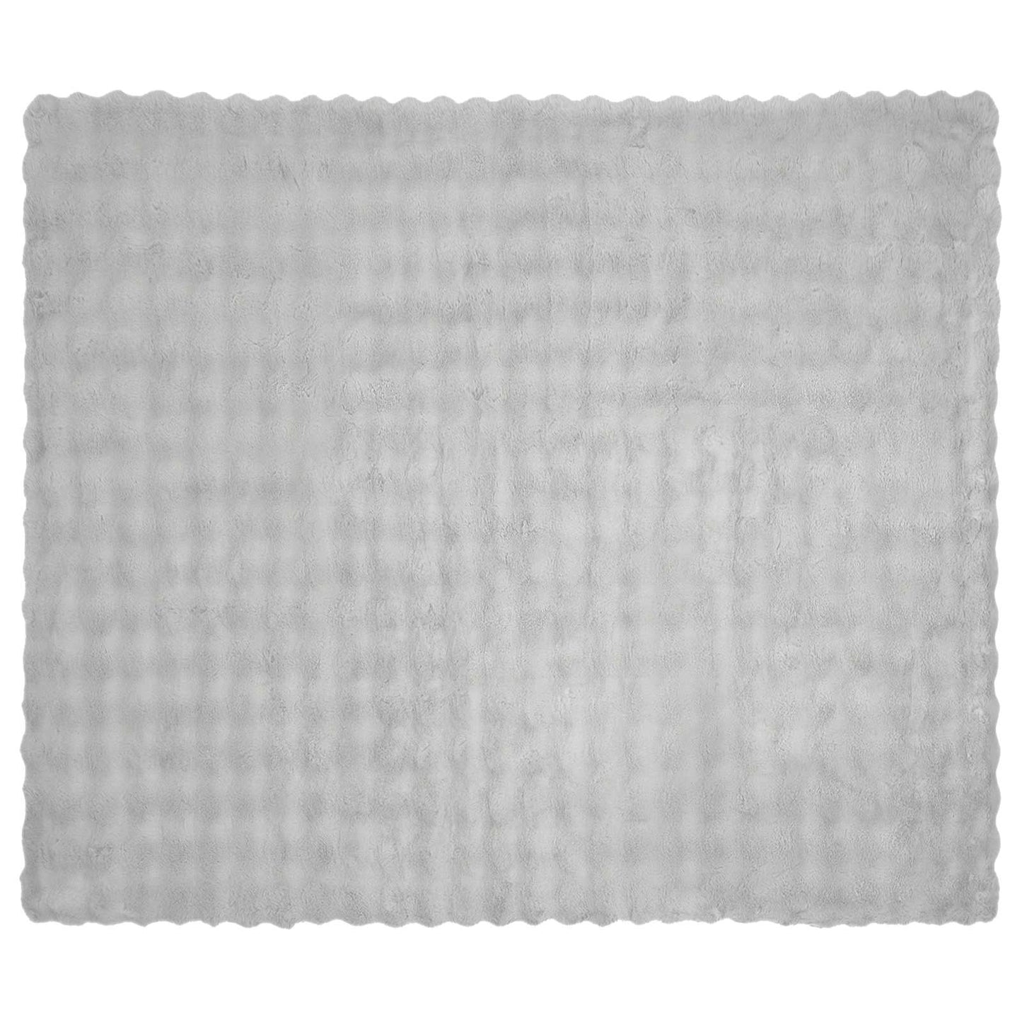 vidaXL Anti-Slip Faux Rabbit Fur Blanket Olite Grey 130 x 150 cm