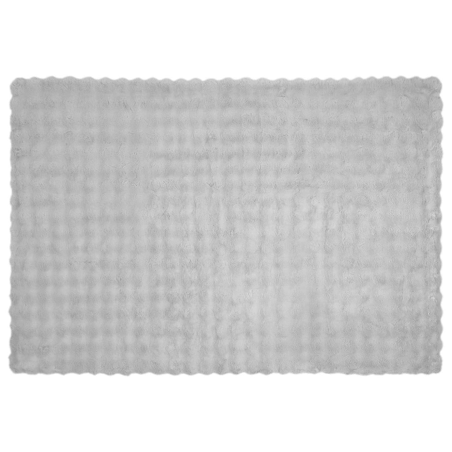 vidaXL Anti-Slip Faux Rabbit Fur Blanket Olite 4 pcs Grey 150 x 220 cm
