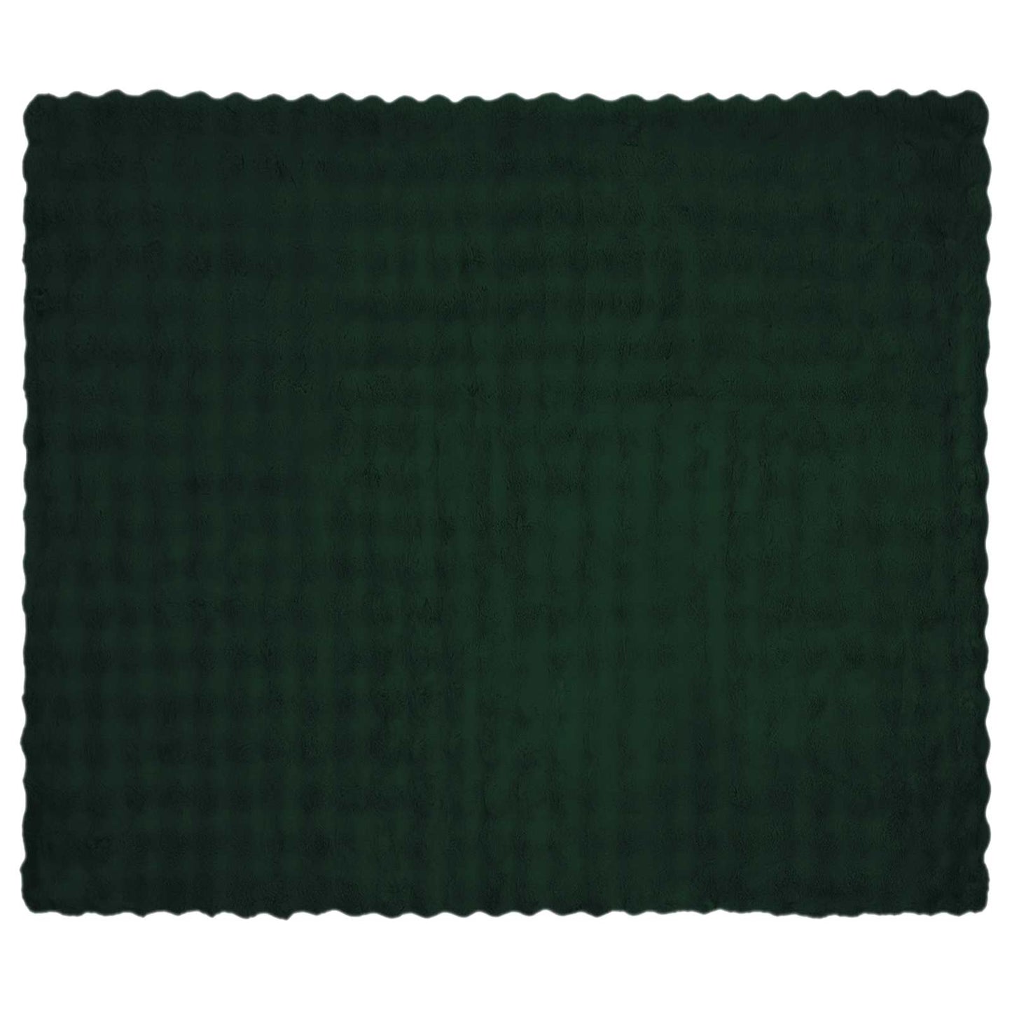 vidaXL Anti-Slip Faux Rabbit Fur Blanket Olite Dark Green 220 x 240 cm